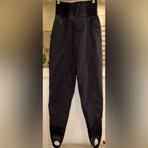 VINTAGE Tyrolia High Waist Skiwear black ski Snowboard Stirrup Pants ⛷️